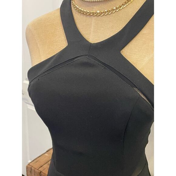 B. DARLIN Black A Line Dress Cocktail Junior size  3/4 S - Picture 2 of 9